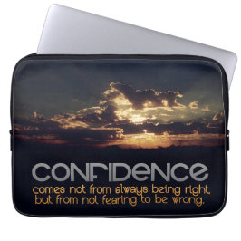 "Vertrouwen" Inspirerend quote Laptop Sleeve
