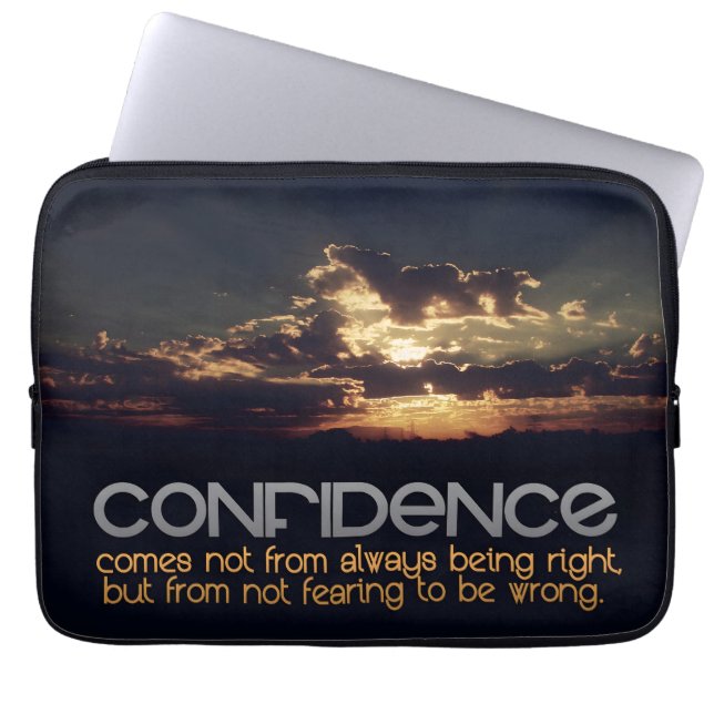 "Vertrouwen" Inspirerend quote Laptop Sleeve (Voorkant)