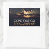 "Vertrouwen" Inspirerend quote Rechthoekige Sticker (Tas)