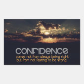 "Vertrouwen" Inspirerend quote Rechthoekige Sticker (Voorkant)