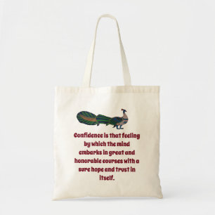 Vertrouwen is dat gevoel - vertrouwensquote tote bag