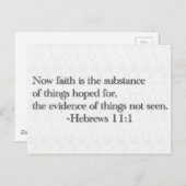 Vertrouwen is de inhoud van de dingen waar je op h briefkaart (Voorkant / Achterkant)