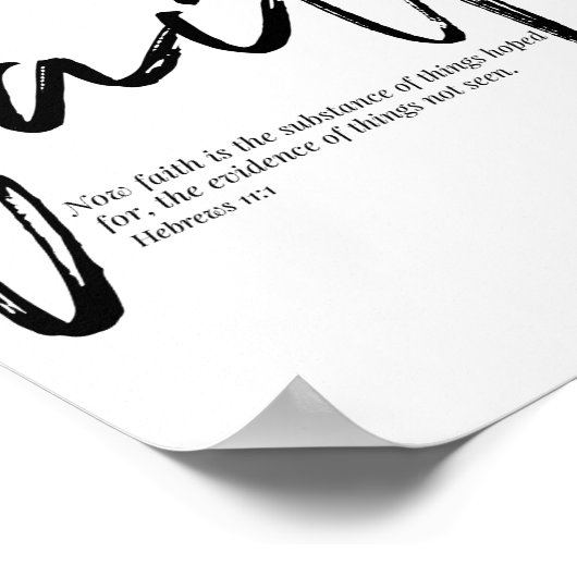 Vertrouwen is de inhoud van de dingen waar je op h poster (Hoek)