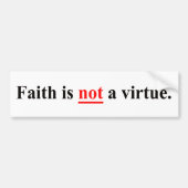 Vertrouwen is geen deugd bumpersticker (Voorkant)