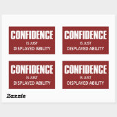 Vertrouwen is gewoon weergegeven vermogen rechthoekige sticker (Vel)