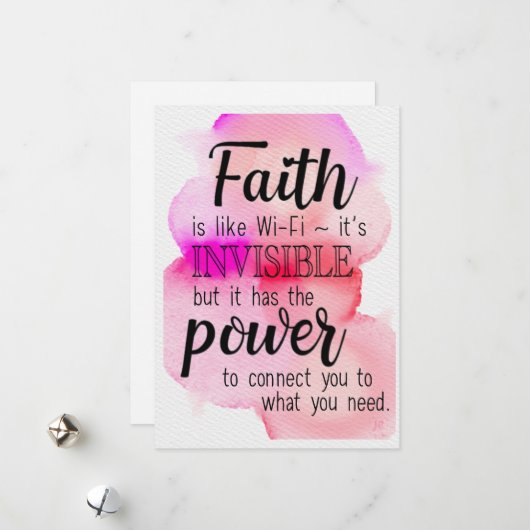 Vertrouwen is net als Wi-Fi Feestdagenkaart (Voorkant / Achterkant in situ)