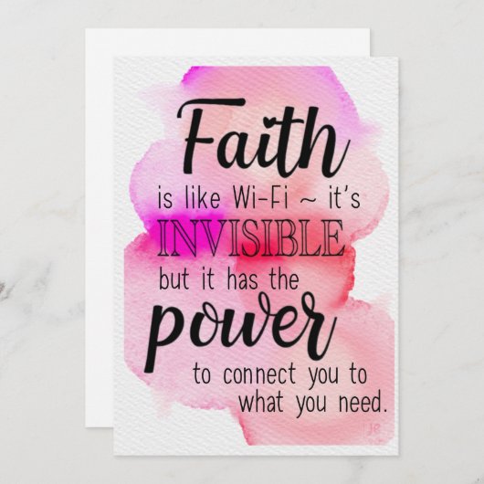 Vertrouwen is net als Wi-Fi Feestdagenkaart (Voorkant / Achterkant)