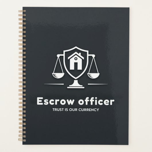 Vertrouwen Is Onze Valuta – Escrow Officer Planner (Voorkant)