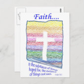 Vertrouwen is substantie van dingen die gehoopt wo briefkaart (Voorkant / Achterkant)