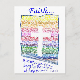 Vertrouwen is substantie van dingen die gehoopt wo briefkaart