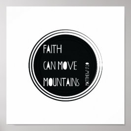 "Vertrouwen kan bergen bewegen" Bijbelvers Poster