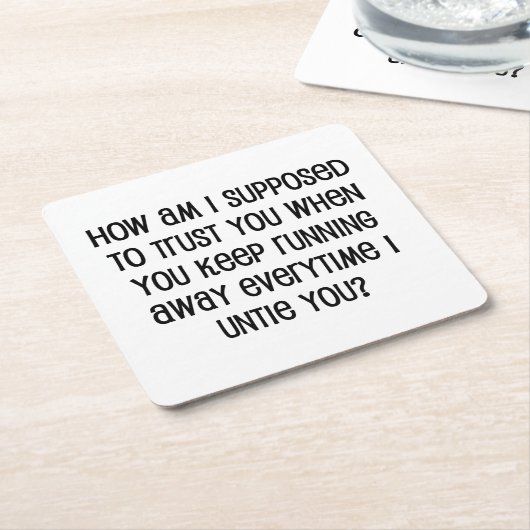 Vertrouwen Kartonnen Onderzetters (Schuin)