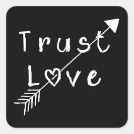 Vertrouwen Liefde Vierkante Sticker