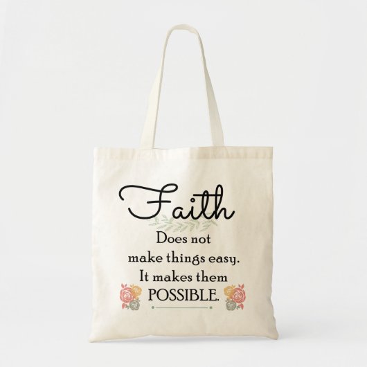 Vertrouwen maakt dingen niet makkelijk, Christelij Tote Bag (Voorkant)