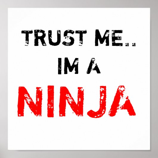 VERTROUWEN ME. IM A NINJA POSTER (Voorkant)