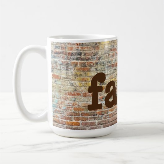 Vertrouwen met Cross op een Brick Wall Art Mok Cup (Links)