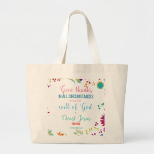 Vertrouwen met woord Bijbelversie Grote Tote Bag