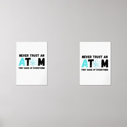 VERTROUWEN NOOIT EEN ATOM MUURKUNST SETS (Voorkant)