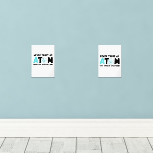 VERTROUWEN NOOIT EEN ATOM MUURKUNST SETS (Houten vloer)