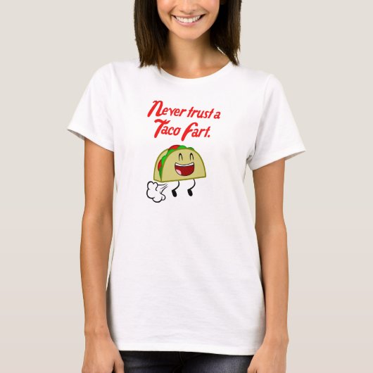 VERTROUWEN NOOIT EEN TACO-BEGIN T-SHIRT (Voorkant)