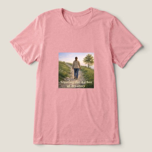 Vertrouwen op de Auteur Tri-Blend Shirt (Design voorkant)