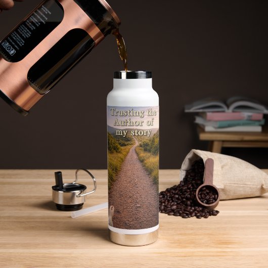 Vertrouwen op de Auteur Waterfles (Koffie (Gedraaid) )