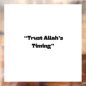 Vertrouwen op de timing van Allah – Minimale Islam Raamsticker (Vel 2)