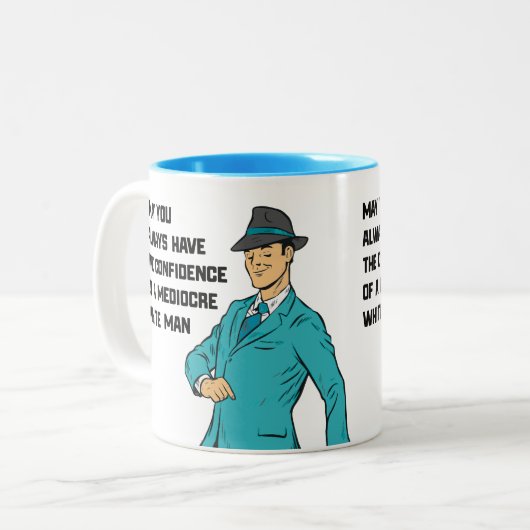 Vertrouwen op een Mediocre White Man mok (Voorkant links)