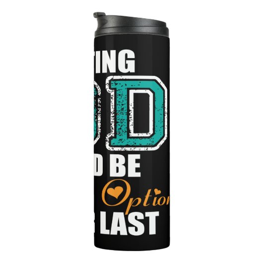 Vertrouwen op God als eerste optie Thermosbeker (Geroteerd rechts)