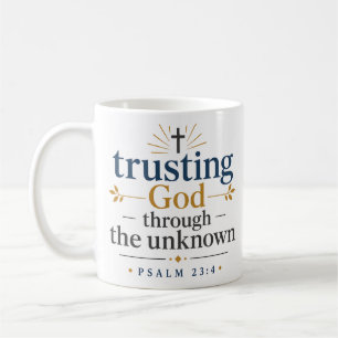 Vertrouwen op God door het Onbekende Christelijke Koffiemok