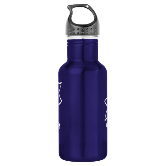 Vertrouwen over angst Aangepast Inspirerend Waterfles (Achterkant)