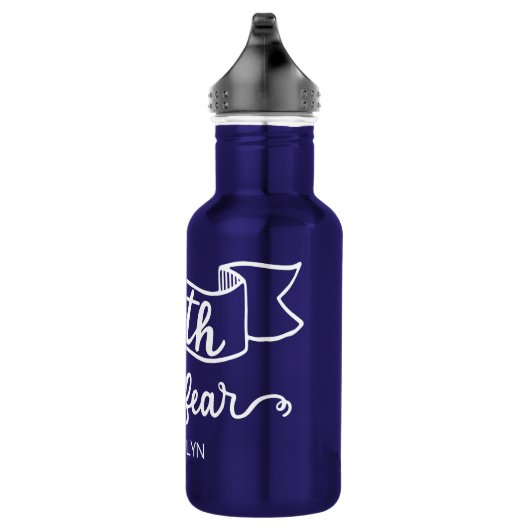 Vertrouwen over angst Aangepast Inspirerend Waterfles (Rechts)