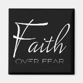 Vertrouwen over angst Aanmoediging in het wit Magneet (Voorkant)