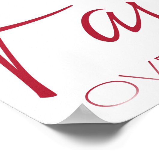 Vertrouwen over angst Aanmoediging in rood Poster (Hoek)