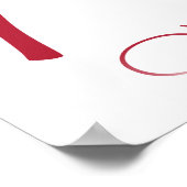 Vertrouwen over angst Aanmoediging in rood Poster (Hoek)