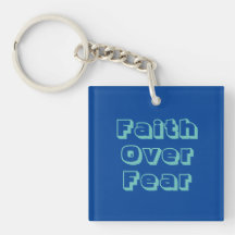 Vertrouwen over angst Acrylische Sleutelhanger