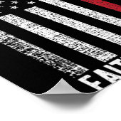 Vertrouwen over angst Amerikaanse vlag Christelijk Poster (Hoek)