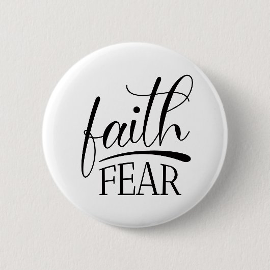 Vertrouwen over angst Bijbelse beelden beroemde Ch Ronde Button 5,7 Cm (Voorkant)