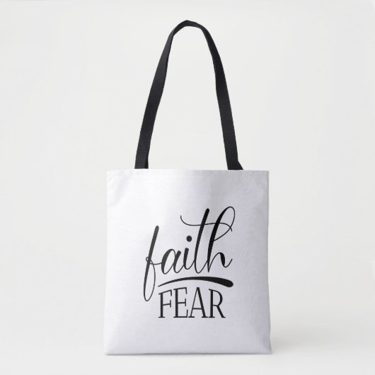 Vertrouwen over angst Bijbelse beelden beroemde Ch Tote Bag (Voorkant)