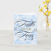 Vertrouwen over angst, blauw kaart (Gele Bloem)