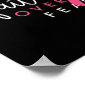 Vertrouwen over angst Borstkanker Bewustmaking Roz Poster (Hoek)