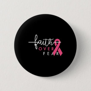 Vertrouwen over angst Borstkanker Bewustmaking Roz Ronde Button 5,7 Cm