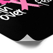 Vertrouwen over angst Borstkanker Bewustzijnsoverl Poster (Hoek)