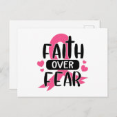 Vertrouwen over angst Borstkanker Briefkaart (Voorkant / Achterkant)