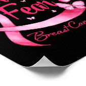 Vertrouwen over angst Breast Kanker Bewustheid But Poster (Hoek)