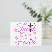 Vertrouwen over angst briefkaart (Staand voorkant)