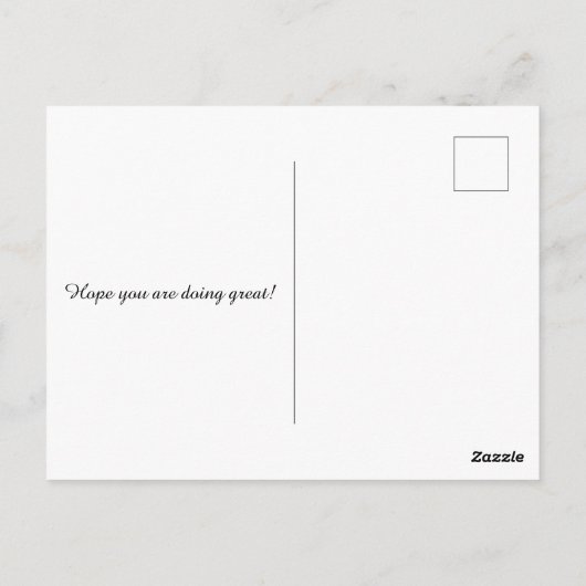 Vertrouwen over angst briefkaart (Achterkant)