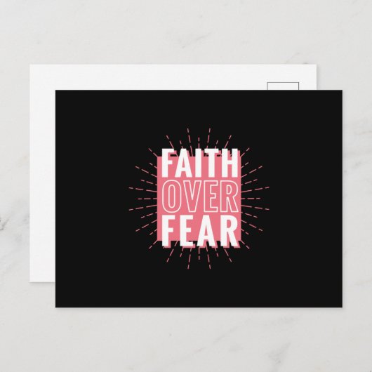 Vertrouwen over angst briefkaart (Voorkant / Achterkant)