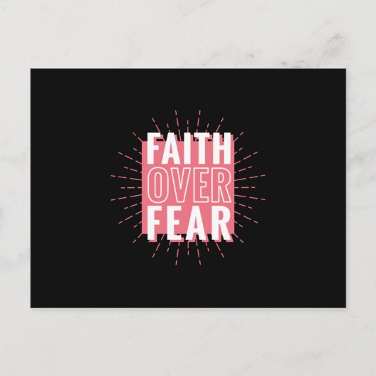 Vertrouwen over angst briefkaart (Voorkant)