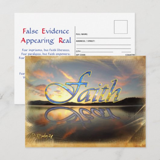 Vertrouwen over angst Briefkaart (Voorkant / Achterkant)